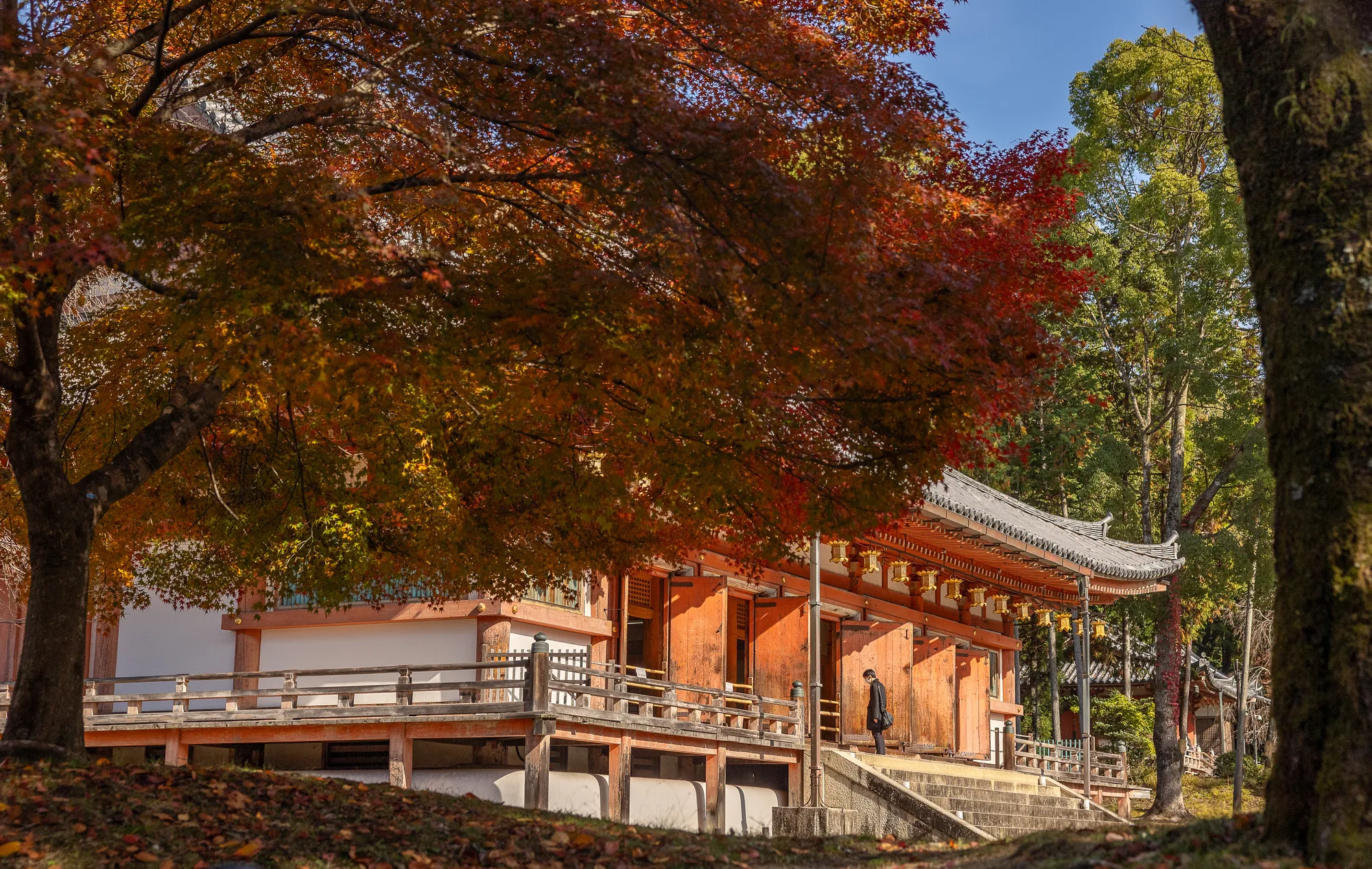 Worshippers paying respects at Daigo-ji Temple