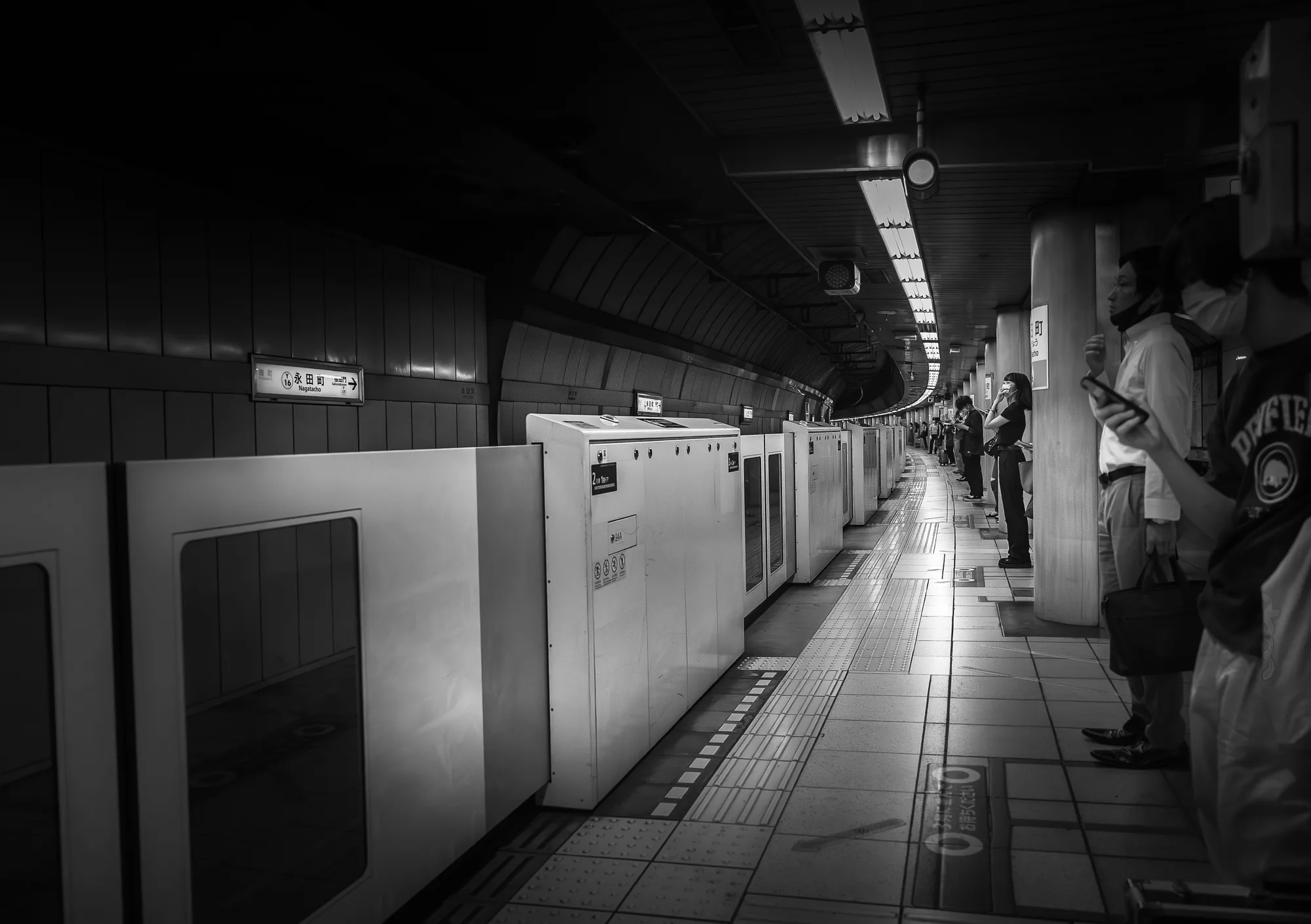 Crowds and motion at Shinjuku Station in Tokyo